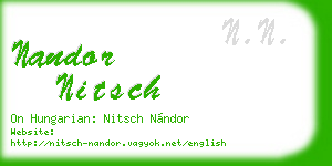 nandor nitsch business card